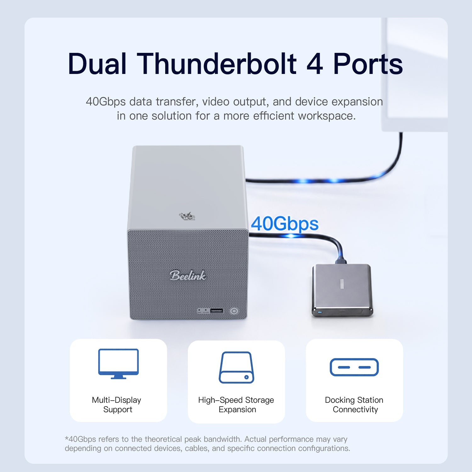 Beelink ME Pro 2-Bay  AI NAS Mini PC  Intel® Wildcat Lake 304